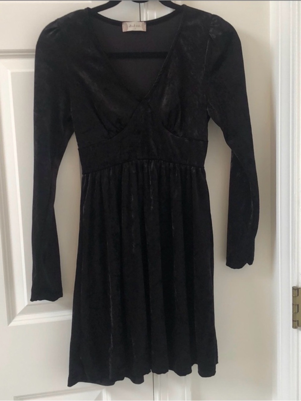 Altar’d State black velvet holiday party dress.